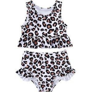 Baby Swimsuit Girl Two Piece Bathing Suit Toddler Girls Summer Beach Ruffle